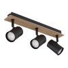 Lámparas Globo Lighting Linca Plafones, Spot techo, Apliques, Spot de pared Crudo, Negro, 3 luces