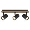 Lámparas Globo Lighting Linca Plafones, Spot techo, Apliques, Spot de pared Crudo, Negro, 3 luces