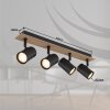 Lámparas Globo Lighting Linca Plafones, Spot techo, Apliques, Spot de pared Crudo, Negro, 4 luces