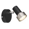 Lámparas Globo Lighting Mason Plafones, Spot techo, Apliques, Spot de pared Cromo, Negro, 1 luz