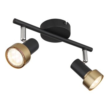 Lámparas Globo Lighting Mason Plafones, Spot techo, Apliques, Spot de pared Cromo, Negro, 2 luces