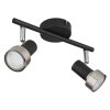 Lámparas Globo Lighting Mason Plafones, Spot techo, Apliques, Spot de pared Cromo, Negro, 2 luces