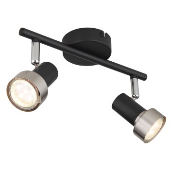 Lámparas Globo Lighting Mason Plafones, Spot techo, Apliques, Spot de pared Cromo, Negro, 2 luces