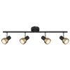 Lámparas Globo Lighting Mason Plafones, Spot techo, Apliques, Spot de pared Cromo, Negro, 4 luces