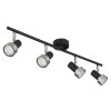 Lámparas Globo Lighting Mason Plafones, Spot techo, Apliques, Spot de pared Cromo, Negro, 4 luces