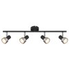 Lámparas Globo Lighting Mason Plafones, Spot techo, Apliques, Spot de pared Cromo, Negro, 4 luces