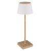 Lámparas Globo Lighting Gregoir Lámparas de mesa LED Madera oscura, Crudo, 1 luz