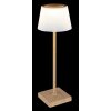 Lámparas Globo Lighting Gregoir Lámparas de mesa LED Madera oscura, Crudo, 1 luz