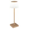 Lámparas Globo Lighting Gregoir Lámparas de mesa LED Madera oscura, Crudo, 1 luz