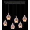 Lámparas Globo Lighting Milley Lámparas suspendidas Negro, 6 luces