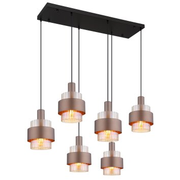 Lámparas Globo Lighting Milley Lámparas suspendidas Negro, 6 luces