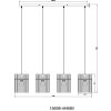 Lámparas Globo Lighting Gorley Lámparas suspendidas Negro, 4 luces