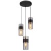 Lámparas Globo Lighting Scarfina Lámparas suspendidas Negro, 3 luces