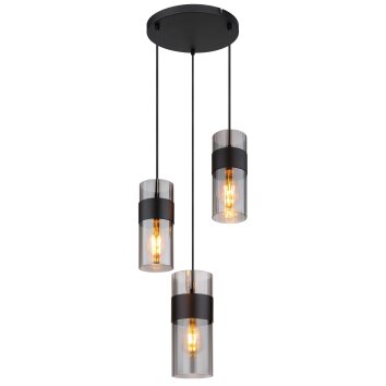 Lámparas Globo Lighting Scarfina Lámparas suspendidas Negro, 3 luces