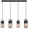 Lámparas Globo Lighting Scarfina Lámparas suspendidas Negro, 4 luces