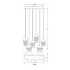 Lámparas Globo Lighting Cristallica Lámparas suspendidas LED Antracita, 1 luz