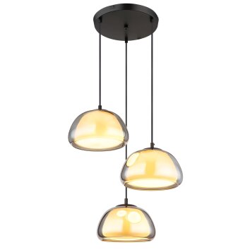 Lámparas Globo Lighting Jella Lámparas suspendidas Negro, 3 luces