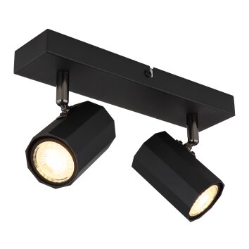 Lámparas Globo Lighting James Plafones, Spot techo, Apliques, Spot de pared Negro, 2 luces