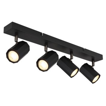 Lámparas Globo Lighting James Plafones, Spot techo, Apliques, Spot de pared Negro, 4 luces