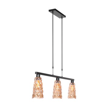 Lámparas Steinhauer Vidrio Lámparas colgantes Negro, 3 luces