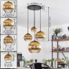 Koyoto Lámparas suspendidas, Luminarias esféricas, Lámparas colgantes dorado, Transparente, 4 luces