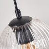 Koyoto Lámparas suspendidas, Luminarias esféricas, Lámparas colgantes Crudo, Negro, 4 luces