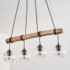 Koyoto Lámparas suspendidas, Luminarias esféricas, Lámparas colgantes Crudo, Negro, 4 luces