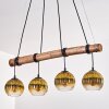 Koyoto Lámparas suspendidas, Luminarias esféricas, Lámparas colgantes Crudo, Negro, 4 luces