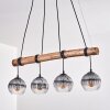 Koyoto Lámparas suspendidas, Luminarias esféricas, Lámparas colgantes Crudo, Negro, 4 luces