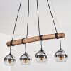 Koyoto Lámparas suspendidas, Luminarias esféricas, Lámparas colgantes Crudo, Negro, 4 luces