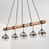 Koyoto Lámparas suspendidas, Luminarias esféricas, Lámparas colgantes Crudo, Negro, 5 luces