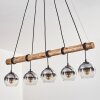 Koyoto Lámparas suspendidas, Luminarias esféricas, Lámparas colgantes Crudo, Negro, 5 luces