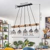 Koyoto Lámparas suspendidas, Luminarias esféricas, Lámparas colgantes Crudo, Negro, 5 luces