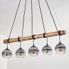 Koyoto Lámparas suspendidas, Luminarias esféricas, Lámparas colgantes Crudo, Negro, 5 luces