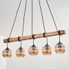 Koyoto Lámparas suspendidas, Luminarias esféricas, Lámparas colgantes Crudo, Negro, 5 luces