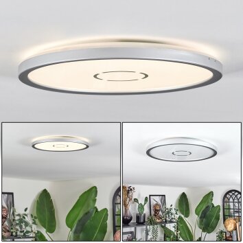 Simonstorp Plafones, Panel LED Plata, Blanca, 1 luz