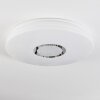 Hafdhem Plafones LED Plata, 1 luz, Mando a distancia