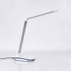 Vringelby Lámparas de escritorio, Lámparas de mesa, Lámpara lectura LED Plata, Blanca, 1 luz