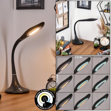 Toggerbo Lámparas de escritorio, Lámparas de mesa, Lámpara lectura LED Negro, 1 luz