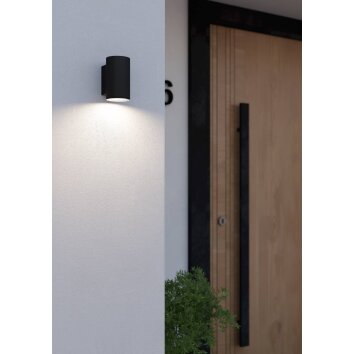 Lámparas Eglo IZZALINI Aplique de exterior LED Negro, 1 luz