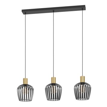 Lámparas Eglo EMPOLI Lámparas suspendidas Latón, Negro, 3 luces