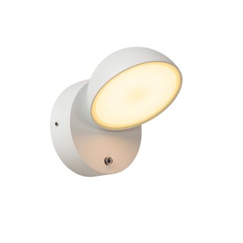 Lámparas Lucide FINN Aplique de exterior LED Blanca, 1 luz, Sensor de movimiento