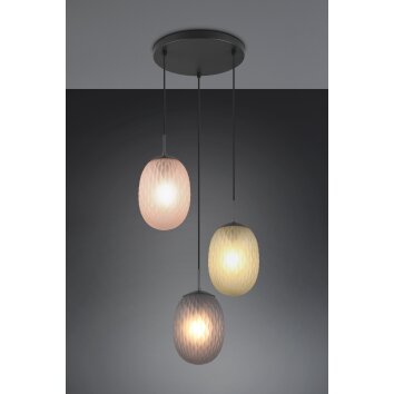 Lámparas Trio Facette Lámparas colgantes Negro, 3 luces