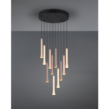 Lámparas Trio Fiato Lámparas colgantes LED Negro, 11 luces