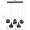 Jamprestes Lámparas colgantes Marrón, Negro, 5 luces