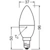 Lámparas Osram E14 4.9 Watt blanco cálido 470 Lumen