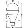 Lámparas Osram E14 7.5 Watt blanco cálido 806 Lumen