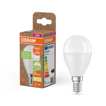 Lámparas Osram E14 7.5 Watt blanco cálido 806 Lumen