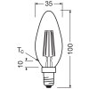 Lámparas Osram E14 1.2 Watt blanco cálido 255 Lumen