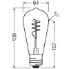 Lámparas Osram E27 3.4 Watt blanco cálido 470 Lumen